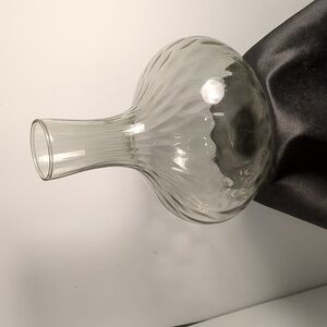 Diamond optic Emboli style by Tiara exclusives-Indiana Glass. Smoke gray vase